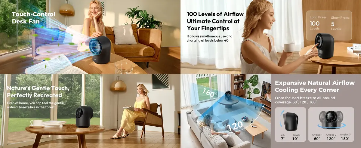 Aecooly Chic 01 Touch Control Table Fan TB01