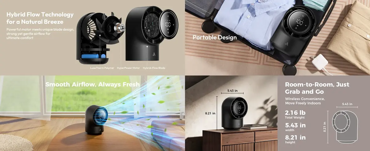 Aecooly Chic 01 Touch Control Table Fan TB01